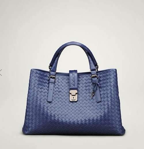 Bottega Veneta Nappa Leather Shoulder Handbag 7453 Blue
